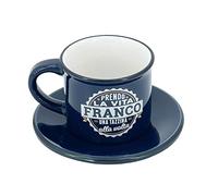 CLEARCO Tazzina da caffè in gres porcellanato personalizzata con piattino - Franco