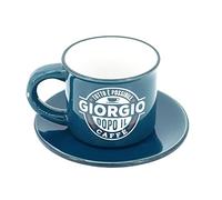 CLEARCO Tazzina da caffè in gres porcellanato personalizzata con piattino - Giorgio