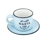CLEARCO Tazzina da caffè in gres porcellanato personalizzata con piattino - Marta