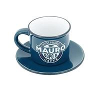 CLEARCO Tazzina da caffè in gres porcellanato personalizzata con piattino - Mauro