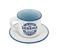 CLEARCO Tazzina da caffè in gres porcellanato personalizzata con piattino - Serena