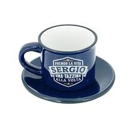 CLEARCO Tazzina da caffè in gres porcellanato personalizzata con piattino - Sergio