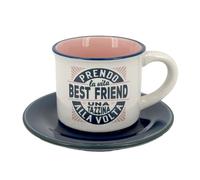 Clearco TAZZINA DA CAFFE' PERSONALIZZATA CON PIATTINO - BEST FRIEND