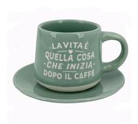 CLEARCO Tazzina da caffè personalizzata con piattino e scatola - Dopo il Caffè
