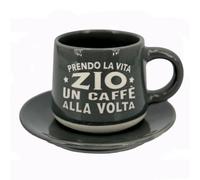 CLEARCO Tazzina da caffè personalizzata con piattino e scatola - Zio