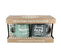 CLEARCO Tazzine da caffè personalizzate in scatola regalo - Futuri Mamma & Papà