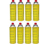 CLEARFEE Cartuccia a gas butano da 227 g (520 ml) | gas butano da campeggio MSF-1a | per fornelli a gas, riscaldamento a gas, bruciatori a gas, bruciatori per erbacce (8 bottiglie)