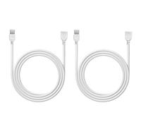Clearhill Cavo prolunga USB maschio-femmina 2m/6.56FT (2pz), filo 2Pin 22AWG, bianco, per ventilatore scrivania USB, strisce LED, lampada tavolo, riparazioni DIY e piccoli alimentatori