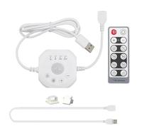 Clearhill Interruttore dimmer USB con sensore di movimento da 5 V, con telecomando, luminosità e ritardo regolabili, modalità luce diurna e notturna, per strisce luminose interne con connettori USB