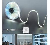 Clearhill Striscia LED 320LED DC12V PIR, Dimmer Sensore Movimento, 2 Modalità Giorno/Notte,5m/16,4FT,BiancoFreddo6500K,8mm,Armadio/Cucina