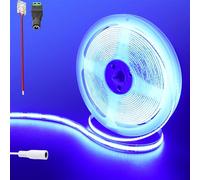 Clearhill Striscia LED COB 12V 2M/6,56FT, Blu, 960LED, DC5521, 8mm, IP20, decorazione interna DIY casa (senza alimentatore)