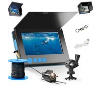 Clearhook Fishing Camera, 5″ Portable Underwater Fishing Camera, 220° Wide-Angle Night Vision Light, IP65 Waterproof, 65/100ft Cable, for Ice, River and Boat (4.3" waterproof screen,30M/100ft)