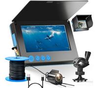 Clearhook Fishing Camera,Clearhook 5″ Portable Underwater Fishing Camera - 220° Wide-Angle IR Night Vision,10000mAh Battery,IP65 Waterproof,100ft Cable,Depth 50m (20m)