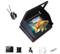 Clearhook Fishing Camera, Clearhook Underwater Camera, 220° Wide-Angle IR Night Vision,10000mAh Battery, IP65 Waterproof, 100ft Cable for Wild, Ice and Sea Fishing (5 in)