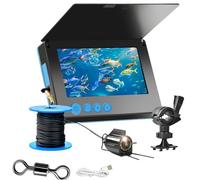 Clearhook Underwater Camera, 5″ Portable Underwater with 220° Wide Angle Ir Night Vision, 10000mah Battery, for Sea, Ice Fishing (Style B* 4.3in,30M)