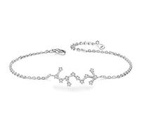 Clearine Bracciale Argento 925 Oroscopo 12 Costellazione Regalo per Compleanno Astrologia Braccialetto Trasparente Scropio