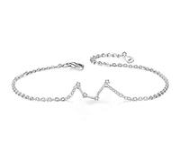 Clearine - Bracciale da donna in argento Sterling 925 con zirconia cubica, per matrimonio, oroscopo zodiacale con 12 costellazioni, astrologia e Argento, cod. 12001761-1A