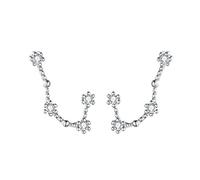 Clearine Orecchini Argento 925 Zircone Gemelli cingolati - Oroscopo Zodiaco 12 Costellazione Astrologia in