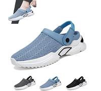 ClearloveWL Men's Orthopedic Hollow-out Summer Sandals, Mens Mesh Breathable Sandals, Non-Slip Lightweight Orthopedic Shoes (Color : Blue, Size : 43 EU)