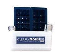 ClearlyFrozen Vassoio di ghiaccio trasparente di capacità elevata/creatore con le muffe per dieci cubi artigianali cristallini da 2 pollici e ventuno da 1,3 pollici
