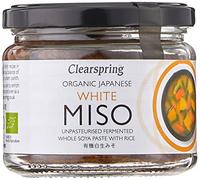 Clearspring Barattolo di miso biologico giapponese bianco non pastorizzato, 270 g
