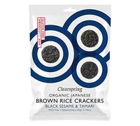 Clearspring - Organic Japanese Brown Rice Crackers - Black Sesame - 40g