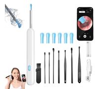 Clearview Pro Ear Cleaner Kit, Clear View Pro Ear Cleaner Kit, Clearview Pro Ear Cleaner Kit 8-Piece Set, Wi-Fi Visible Wax Elimination Spoon, Ear Wax Removal Tool, with Camera and Light (White)