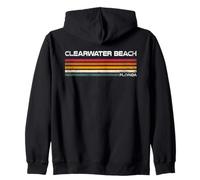 Clearwater Beach Florida Design retrò Clearwater Tampa bay Felpa con Cappuccio
