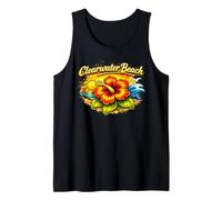 Clearwater Beach Florida Tramonto Tropicale Design Canotta