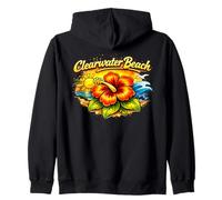 Clearwater Beach Florida Tramonto Tropicale Design Felpa con Cappuccio