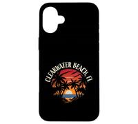 Clearwater Beach Florida USA Design retrò in stile tramonto Custodia per iPhone 16 Plus