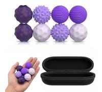 CleaZeny 8 sfere magnetiche viola per la messa a fuoco, massaggiatori per le mani antistress per adulti, in silicone silenzioso, accessori da scrivania e esercizi per la presa per l'ufficio e il