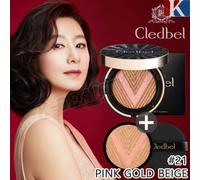 CLEDBEL Glow Power Lift V Cushion Black 13g + Refill 13g #21 Pink Gold Beige ...