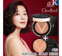 CLEDBEL Glow Power Lift V Cushion Black 13g + Refill 13g #23 Natural Gold Beige