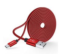 CLEEFUN 5m Extra Lungo Cavo USB C, 3A Cavo USB A a Tipo C di Ricarica Rapida in Nylon Compatibile per Galaxy S10 S20 S21 S9 S8 Plus S10e, A21s A40 A41 A50 A51, M-OTO,S-Ony, L-G, Xpexia xz