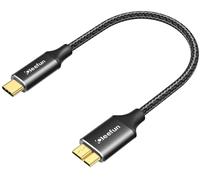 CLEEFUN Cavo Hard Disk USB C Corto 0.3m/30cm, USB 3.1 Cavo Micro B a USBC Super Velocità 10Gbps USB Tipo C Disco Rigido Esterno in Nylon per Toshiba, Seagate, WD, HDD, SSD, Galaxy S5, Fotocamera