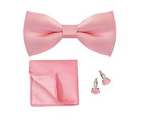 Cleer Kaen Papillon Set 3 pz Tinta unita Papillon Per Gli Uomini Pocket Square Camicie Gemelli Collo Farfalla Vestito Per Business Wedding Decorare cravatta, BT-38A, Taglia unica