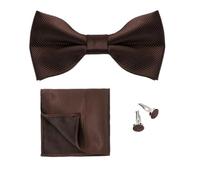 Cleer Kaen Papillon Set 3 pz Tinta unita Papillon Per Gli Uomini Pocket Square Camicie Gemelli Collo Farfalla Vestito Per Business Wedding Decorare cravatta, BT-54F, Taglia unica
