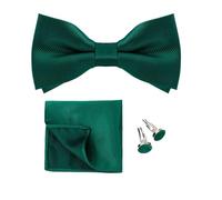Cleer Kaen Papillon Set 3 pz Tinta unita Papillon Per Gli Uomini Pocket Square Camicie Gemelli Collo Farfalla Vestito Per Business Wedding Decorare cravatta, BT-46E, Taglia unica