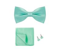 Cleer Kaen Papillon Set 3 pz Tinta unita Papillon Per Gli Uomini Pocket Square Camicie Gemelli Collo Farfalla Vestito Per Business Wedding Decorare cravatta, BT-34E, Taglia unica