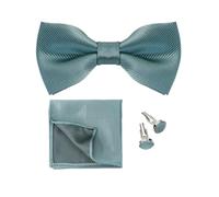 Cleer Kaen Papillon Set 3 pz Tinta unita Papillon Per Gli Uomini Pocket Square Camicie Gemelli Collo Farfalla Vestito Per Business Wedding Decorare cravatta, BT-38F, Taglia unica