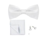 Cleer Kaen Papillon Set 3 pz Tinta unita Papillon Per Gli Uomini Pocket Square Camicie Gemelli Collo Farfalla Vestito Per Business Wedding Decorare cravatta, BT-37E, Taglia unica