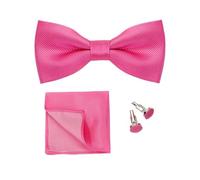 Cleer Kaen Papillon Set 3 pz Tinta unita Papillon Per Gli Uomini Pocket Square Camicie Gemelli Collo Farfalla Vestito Per Business Wedding Decorare cravatta, BT-38B, Taglia unica