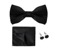 Cleer Kaen Papillon Set 3 pz Tinta unita Papillon Per Gli Uomini Pocket Square Camicie Gemelli Collo Farfalla Vestito Per Business Wedding Decorare cravatta, BT-53F, Taglia unica