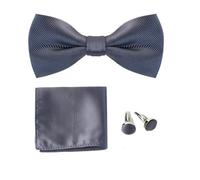 Cleer Kaen Papillon Set 3 pz Tinta unita Papillon Per Gli Uomini Pocket Square Camicie Gemelli Collo Farfalla Vestito Per Business Wedding Decorare cravatta, BT-47F, Taglia unica