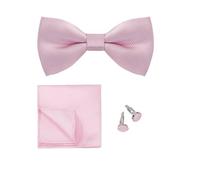 Cleer Kaen Papillon Set 3 pz Tinta unita Papillon Per Gli Uomini Pocket Square Camicie Gemelli Collo Farfalla Vestito Per Business Wedding Decorare cravatta, BT-32A, Taglia unica