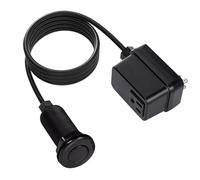CLEESINK - Kit per scarico rifiuti con interruttore d'aria per lavello con presa singola, lunghezza 6,3 cm, colore: Nero