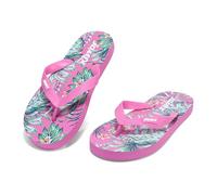CLEIKS Infradito da Donna Comodi da Spiaggia con Fiori Tropicali Sandali Leggeri a Punta