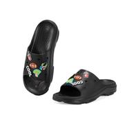 CLEIKS Infradito Donna Estiva in EVA Ecologico Massaggio ai Piedi Processo Monopezza Senza Colla Sicure e Affidabili (Nero,39EU,WES250504-0)
