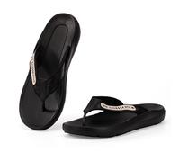 CLEIKS Infradito Uomo in PVC Antitinta Scarpe Resistenti alle Macchie (Nero, 46 EU, MEI250445-0)